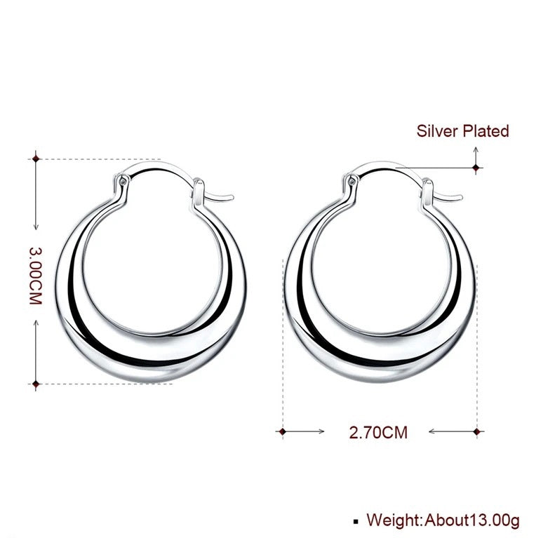 BRUNA SILVER HOOPS