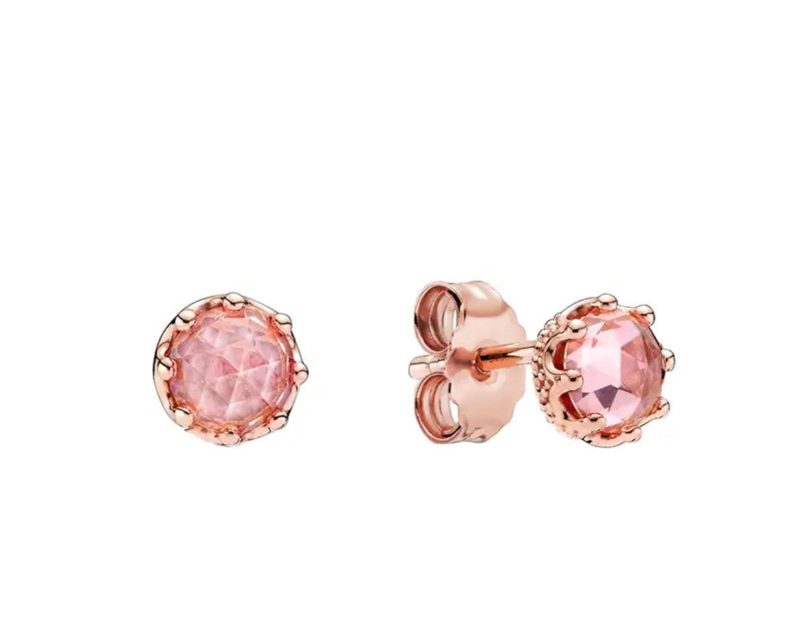 PINK CROWN EARRINGS