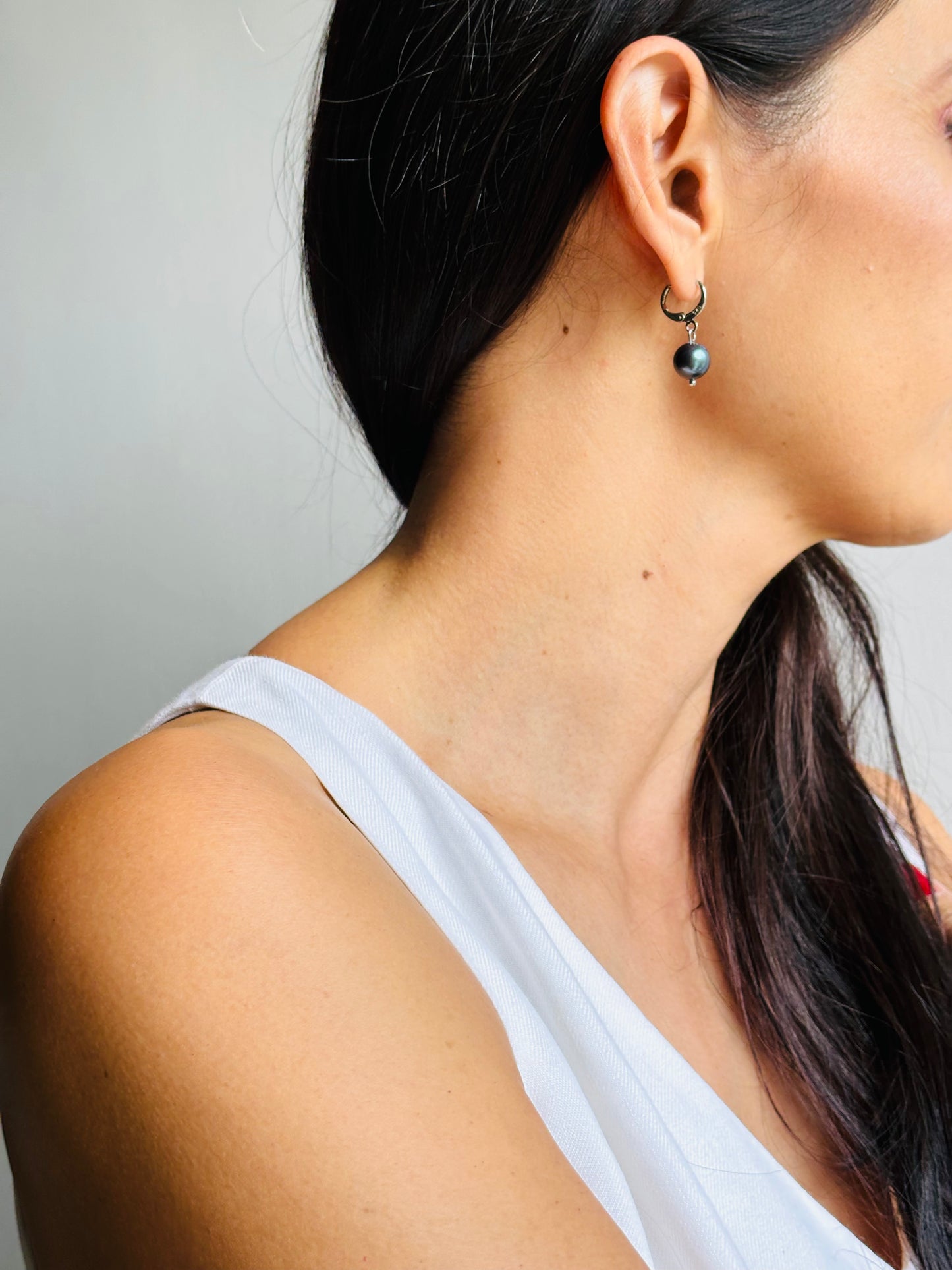 ARRACADAS DARK PEARL