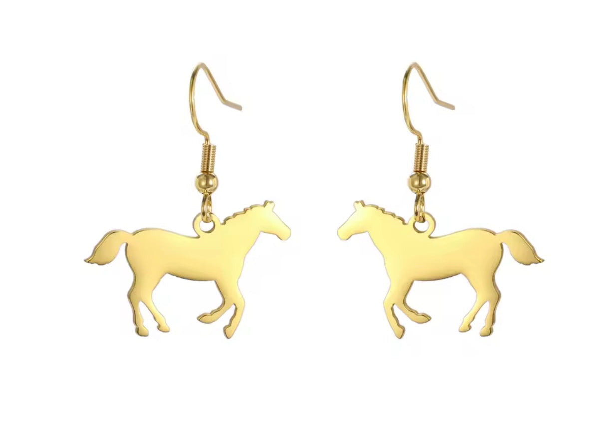 PENDIENTES HORSE GOLD