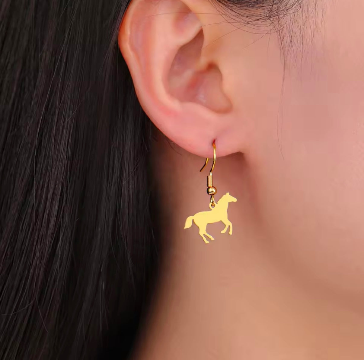 PENDIENTES HORSE GOLD