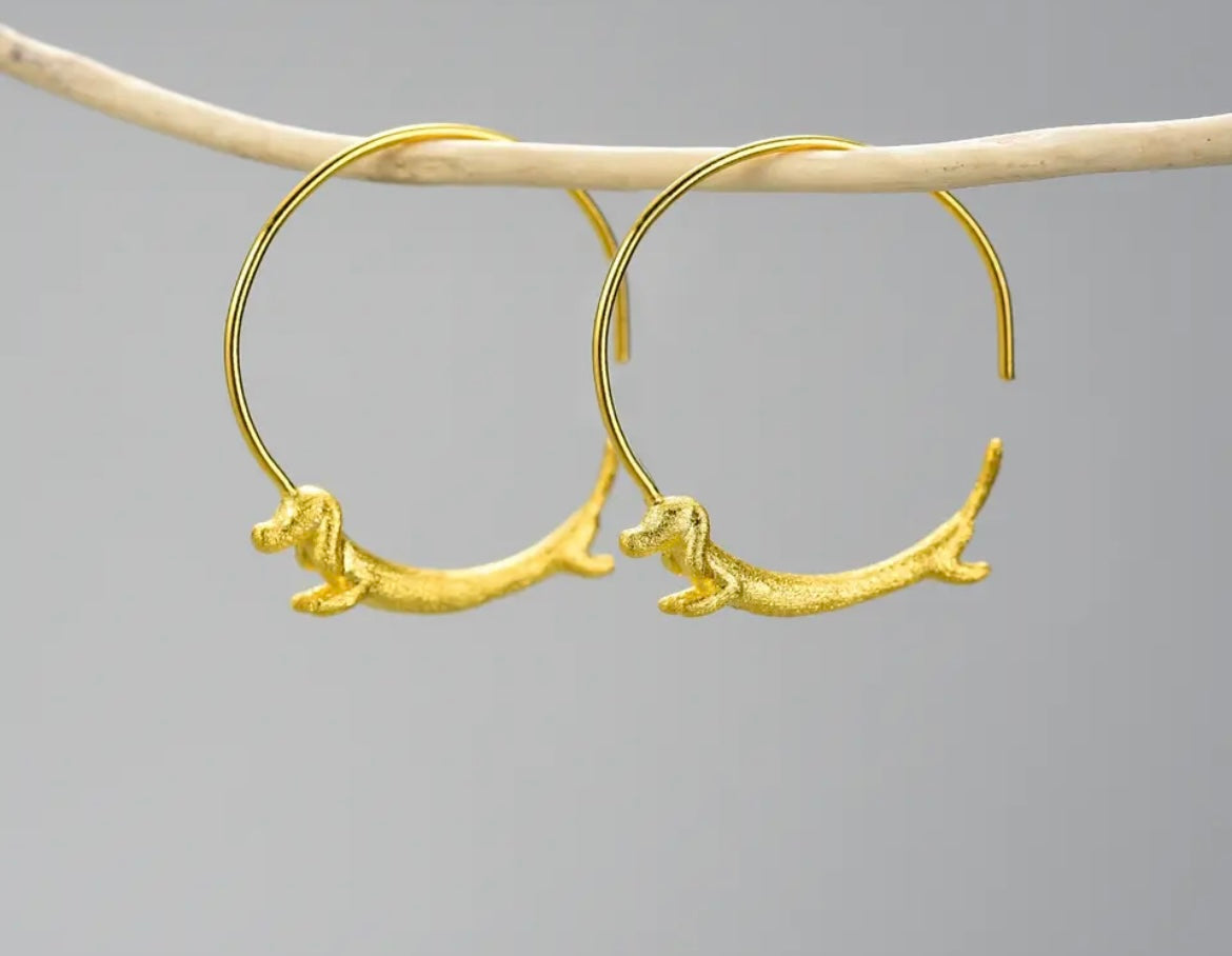 SALCHICHA GOLD HOOPS