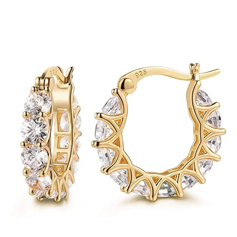 PAVE GOLDEN EARRINGS